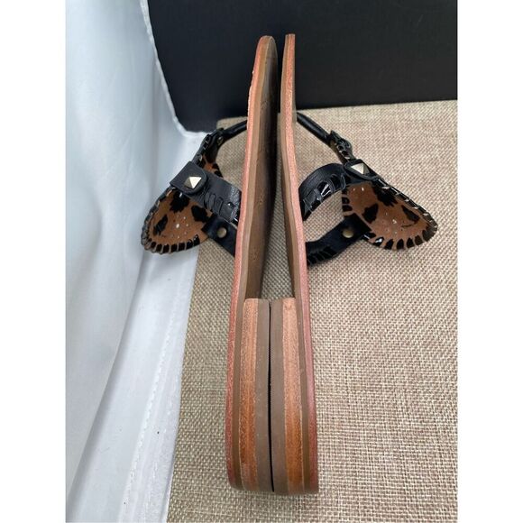 Jack Rogers Georgica Sandals in Black Women’s Size 8 Flats - Picture 8 of 9